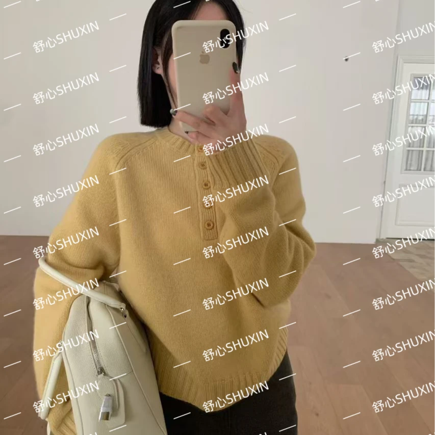 【舒心】五粒扣套头羊毛针织衫CLSX-0309