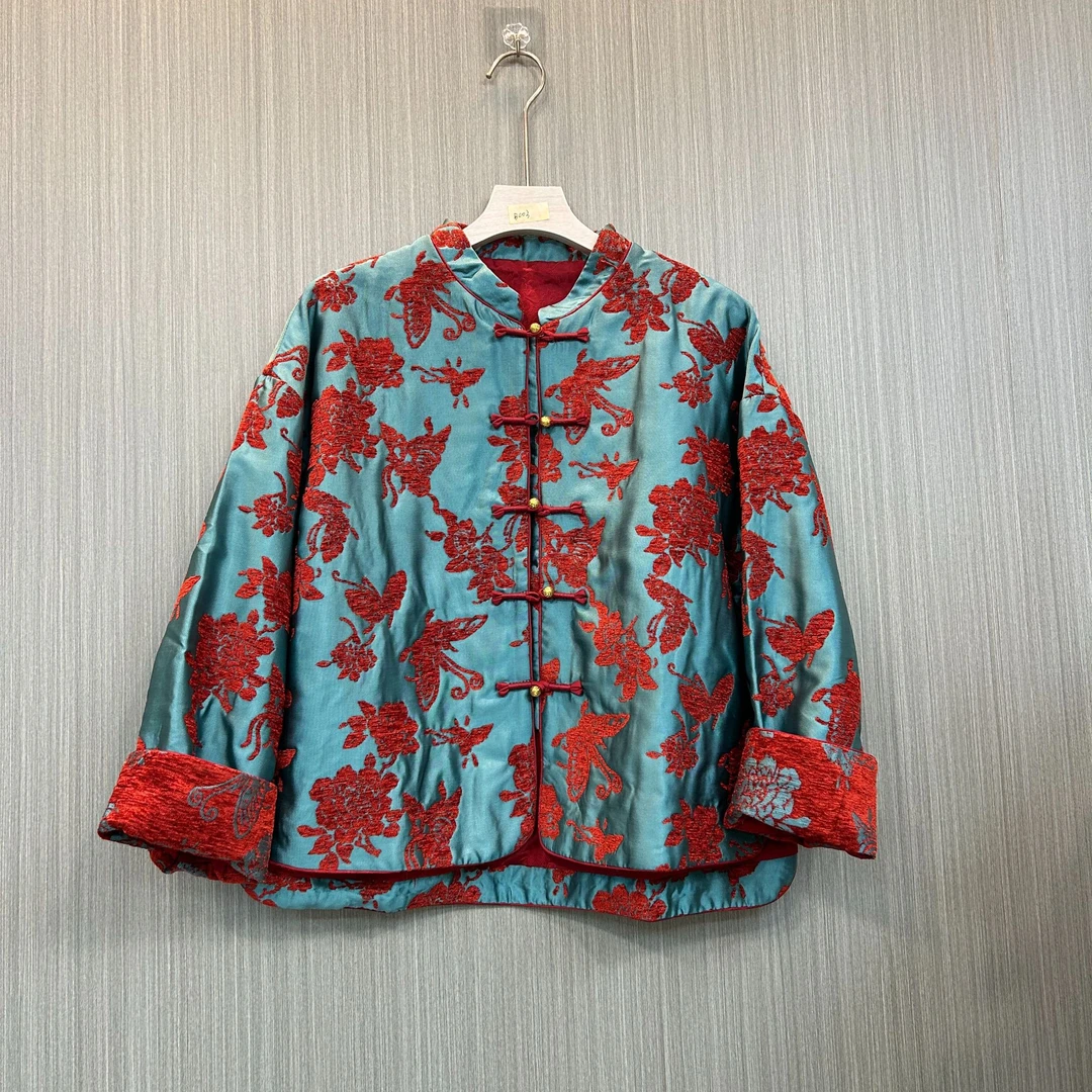 【漳舞】漳州刺绣经典夹棉秋冬新中式提亮肤色外套