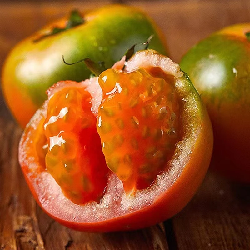 铁皮柿子绿锭草莓柿子新鲜现摘番茄