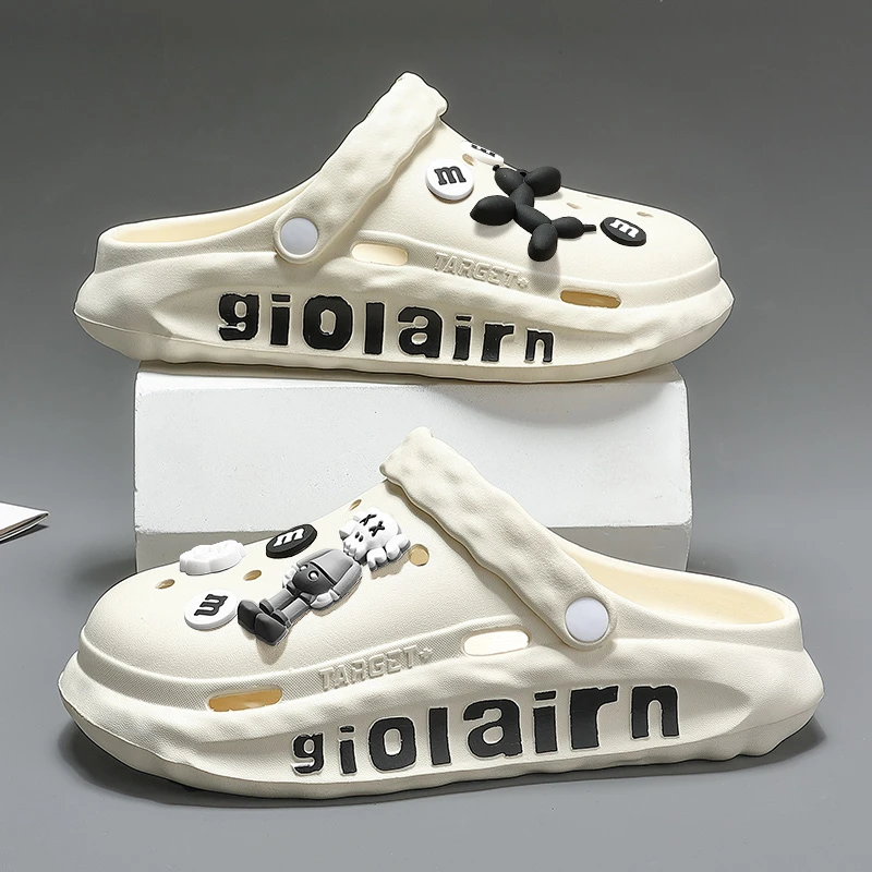 洞洞鞋男士夏外穿防滑潮流沙滩包头凉鞋男2023新款网红不臭脚爆款