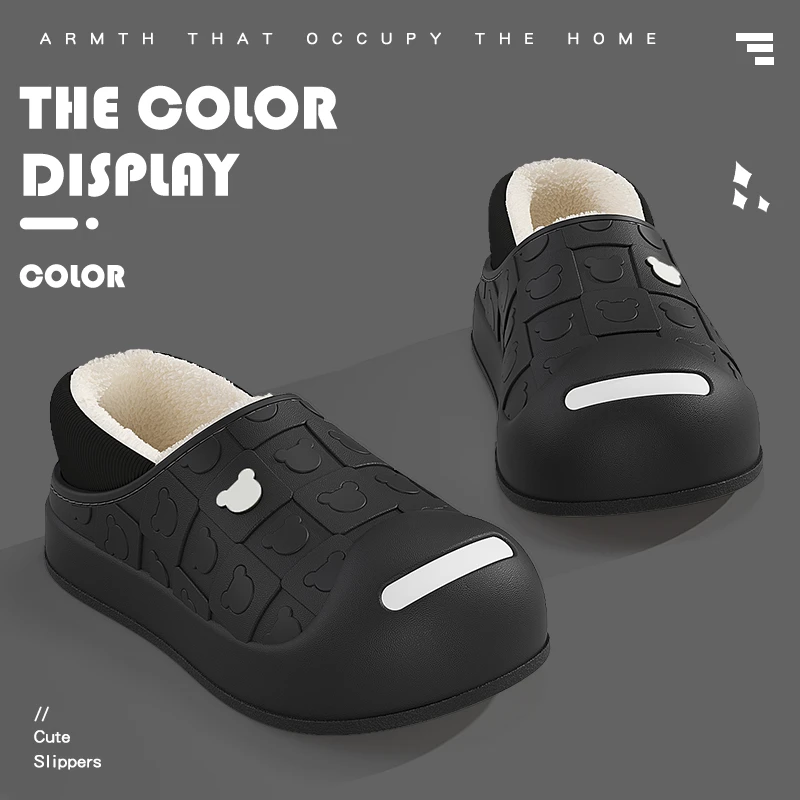 防水棉拖鞋女秋冬季2025新款爆款两穿保暖防滑情侣eva棉鞋男士
