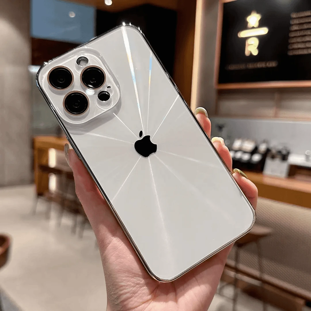 高品质磨砂肤感极光苹果手机壳适用16/15/14/13/12/11电镀镜头膜