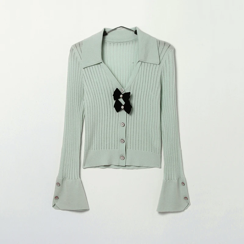 Z364蝴蝶结装饰开衫（默认不含配饰）