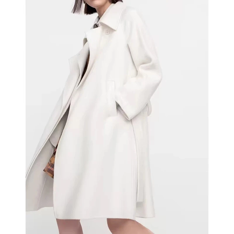 L058        气质叠门襟大衣（默认不含配饰）