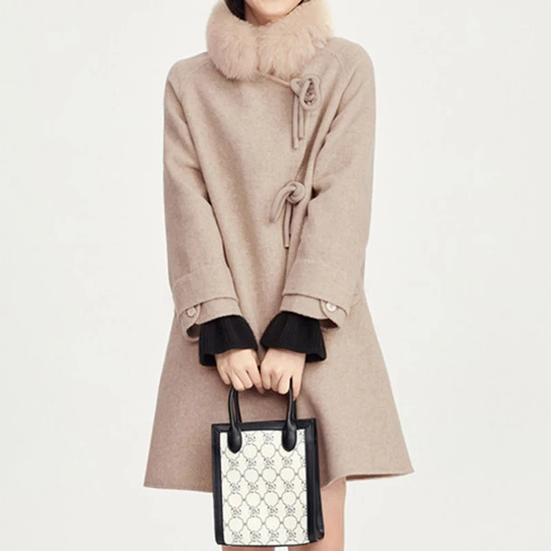 L067毛领双面呢大衣