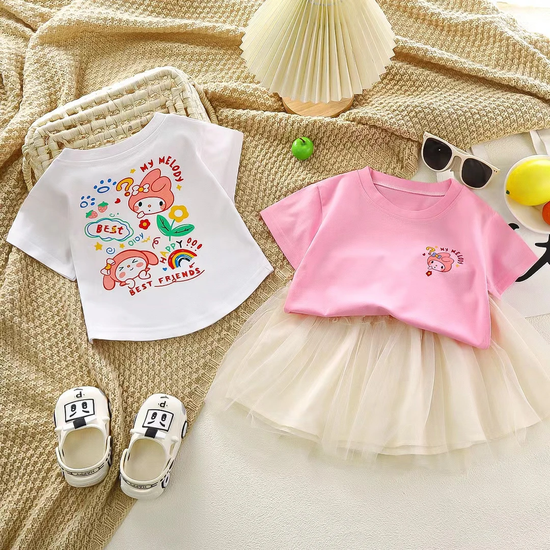 纯棉儿童短袖T恤女童夏季韩版内搭女宝宝半袖网红短袖