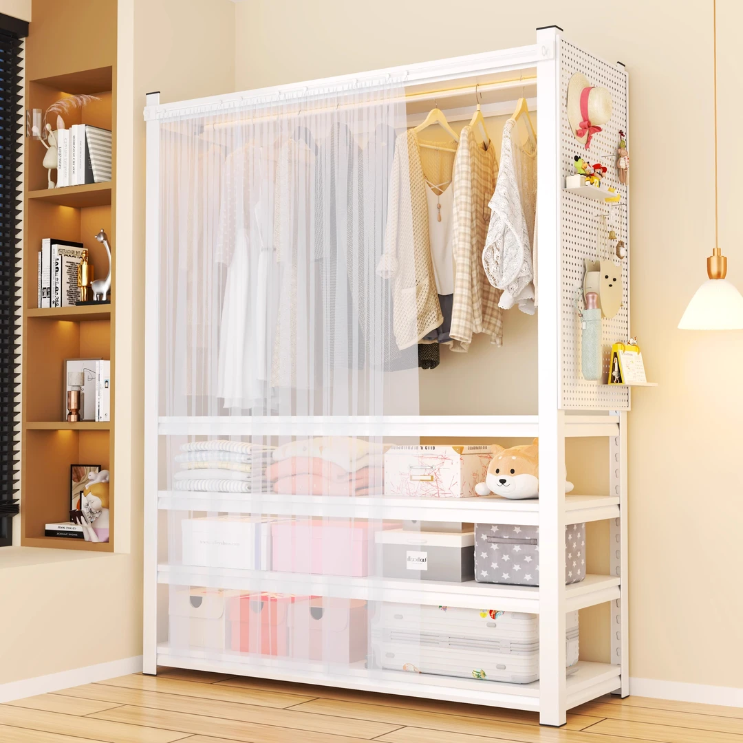 货架衣柜开放式挂衣架公寓出租房宿舍简易组装衣橱衣服收纳置物架