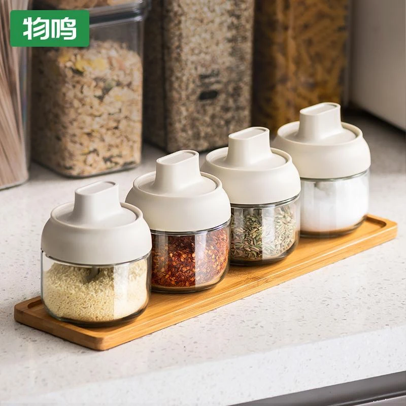 物鸣调料罐瓶调料盒调味瓶罐子油壶组合套装家用厨房收纳玻璃盐罐