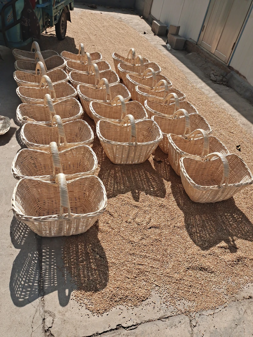 手工家用柳条大喜篓子