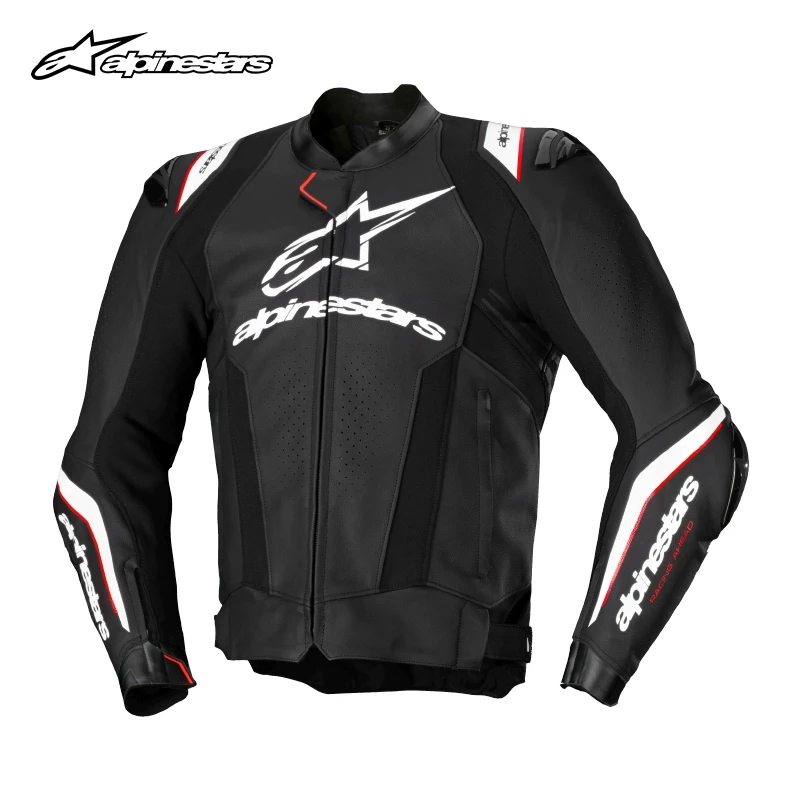 A星ALPINESTARS皮衣MISSILE V3竞技防摔牛皮驼峰赛车摩托车骑行服
