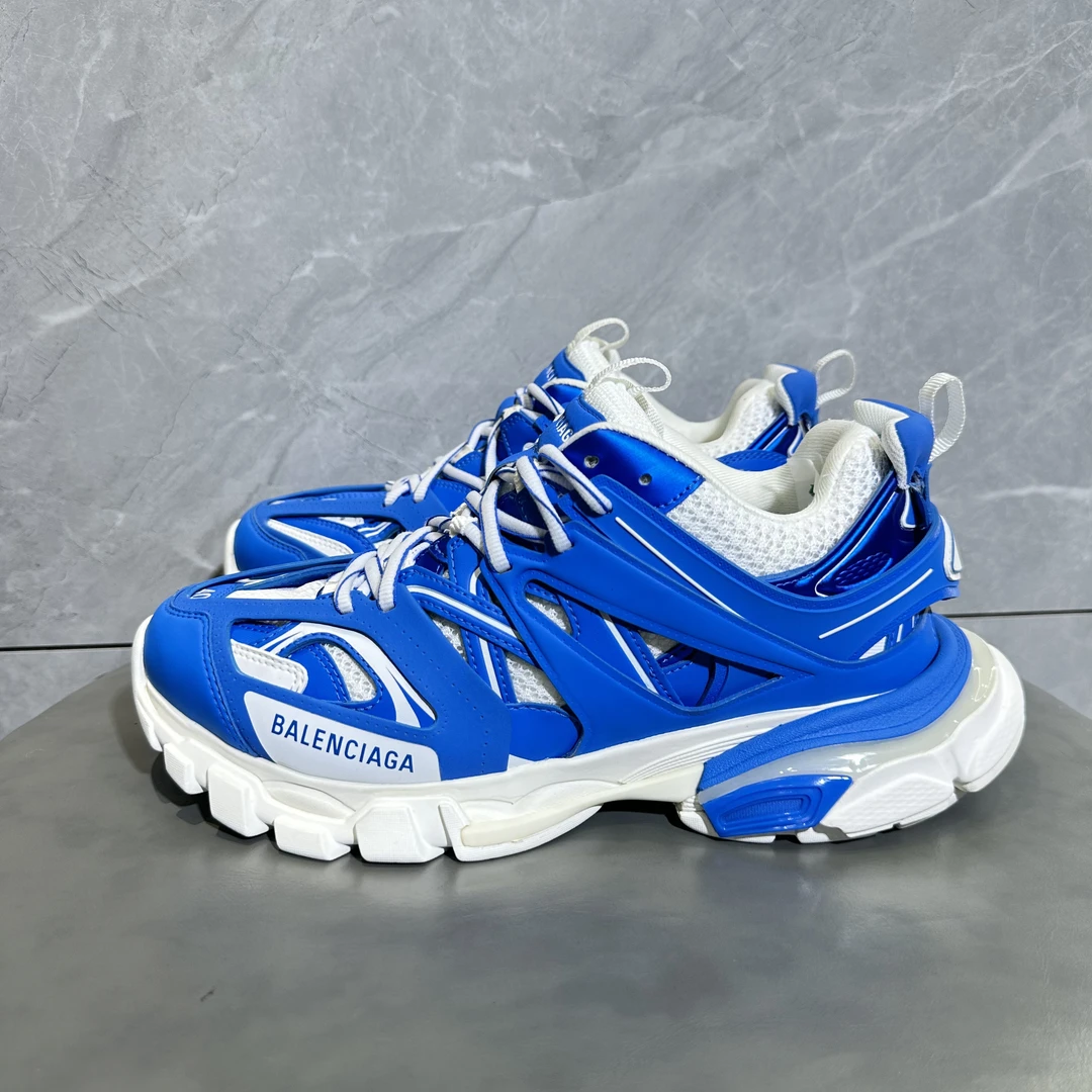 40码 充新 巴黎世家 Track 1.0 后跟亮灯 蓝色 低帮老爹鞋 公价1w