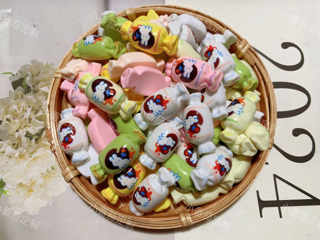 小番茄定制树脂配件大白兔奶糖树脂配件