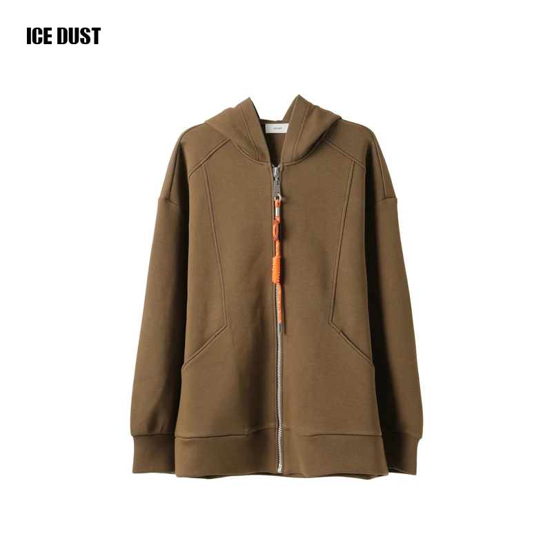 ICEDUST 秋季系列鞋带拉链扣装饰休闲运动开襟连帽卫衣女士