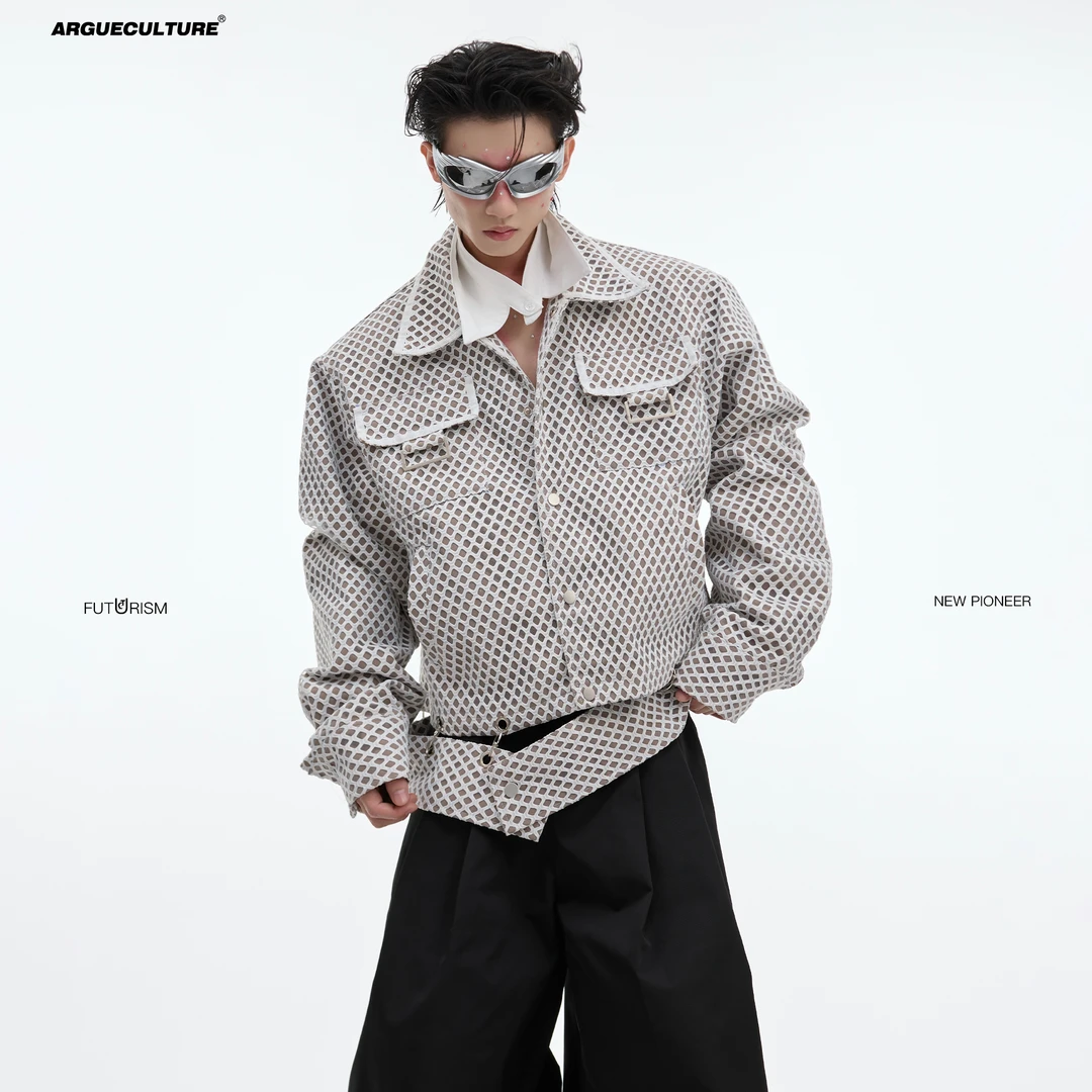 ArguE重磅小众小众廓形肌理感宽松高级外套男士