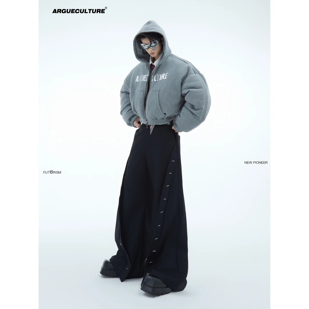 ArguE CulturE 重工小众金属分割点缀设计感西裤宽松垂坠感休闲裤