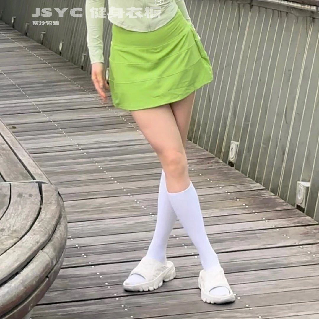 健身瓶子-新休闲百搭运动短裙女防走光网球裙裤舞蹈瑜伽裙健身裙