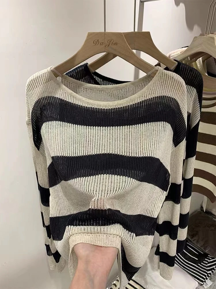 小妳XiaoNi———（2023新款秋条纹针织衫1330062）