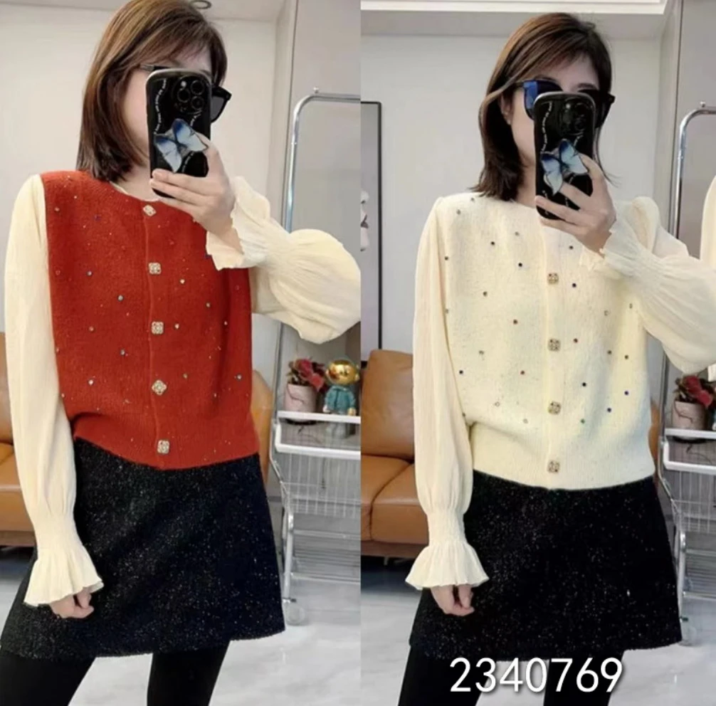 小妳XiaoNi———（冬款拼接带钻毛衣2340769）