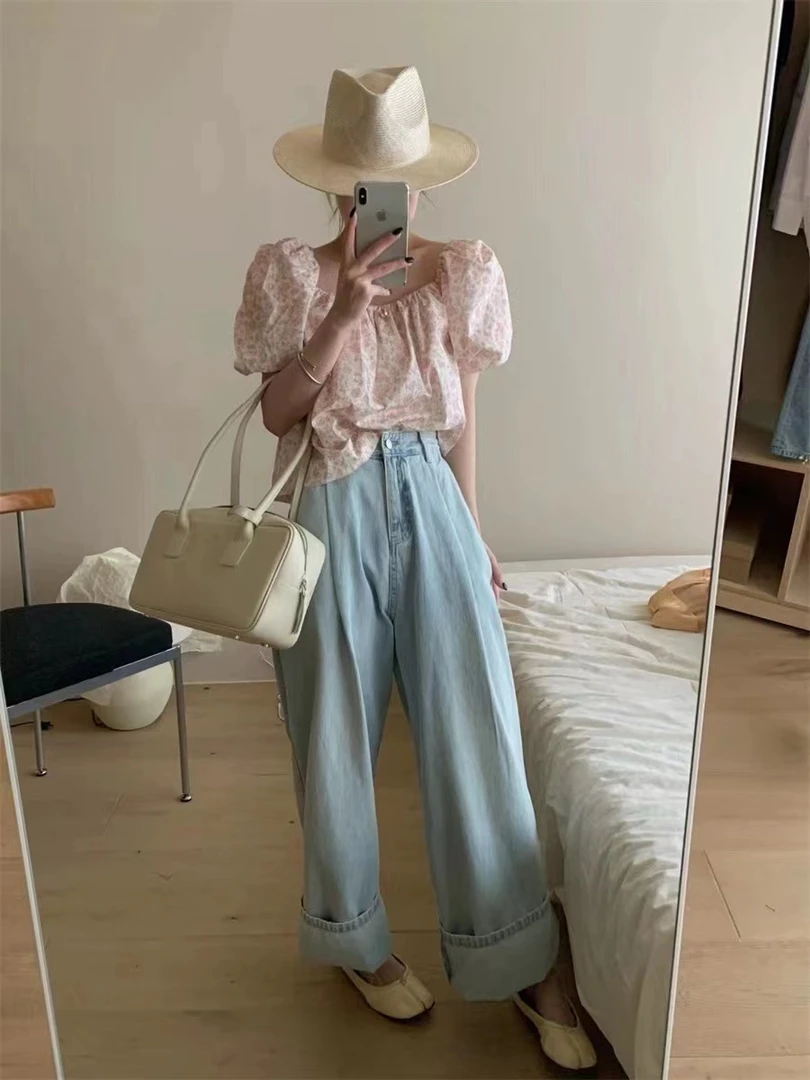 小妳XiaoNi———（夏款花花衬衫2320993）