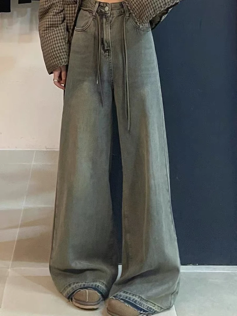 小妳XiaoNi———（冬款加绒直筒牛仔裤1340319）