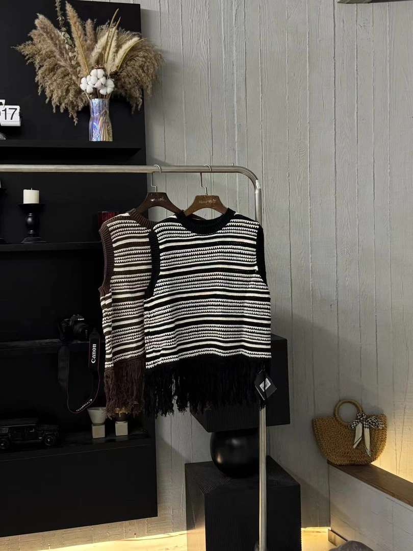 小妳XiaoNi———（春秋款条纹针织马甲2230592）