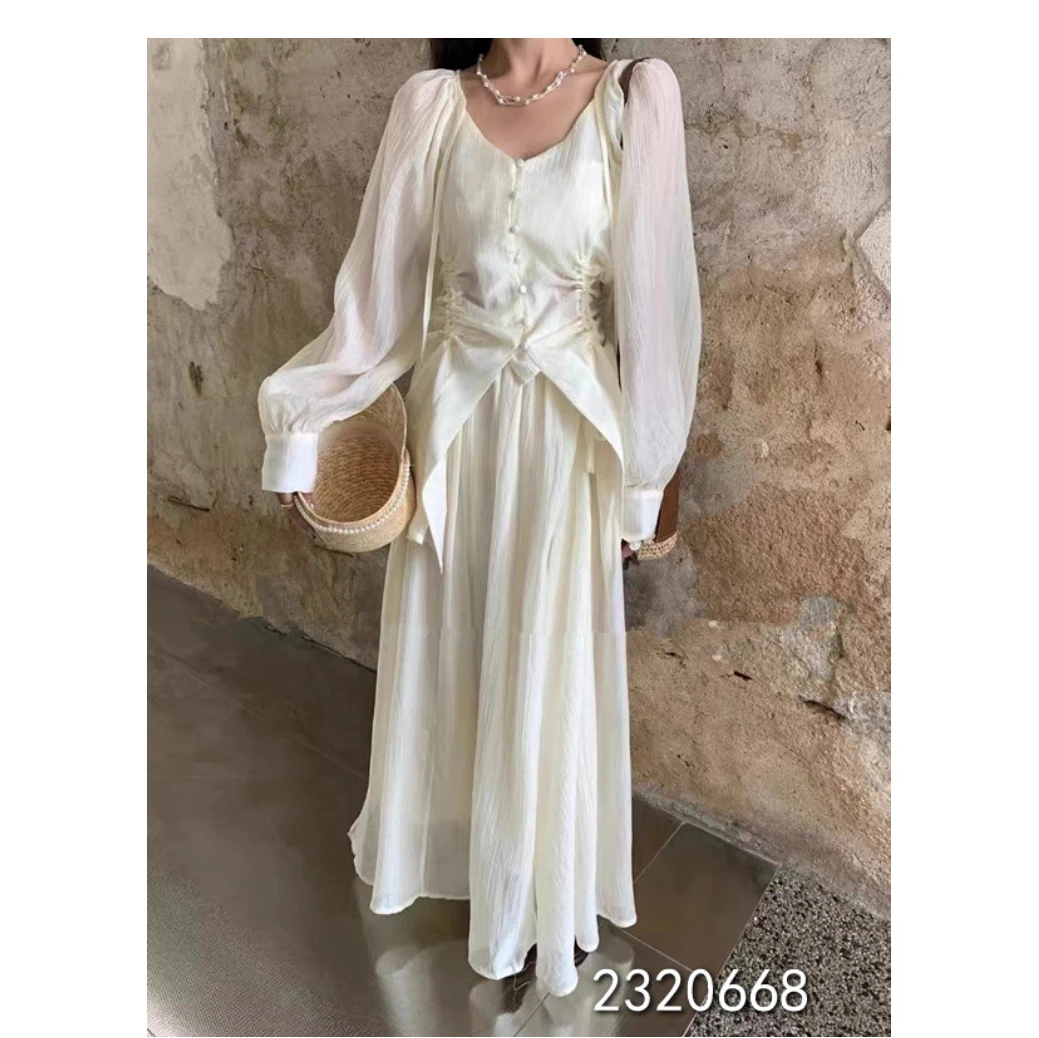 小妳XiaoNi———（夏款雪纺连衣裙两件套2320668）