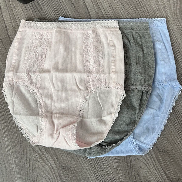 3条一组外贸高腰蕾丝女士舒适透气底裤可选颜色