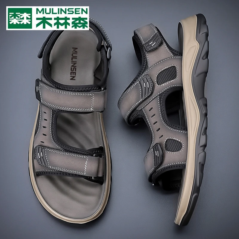 木林森夏季新款凉鞋男款休闲透气时尚户外青年防滑耐磨潮流凉鞋男