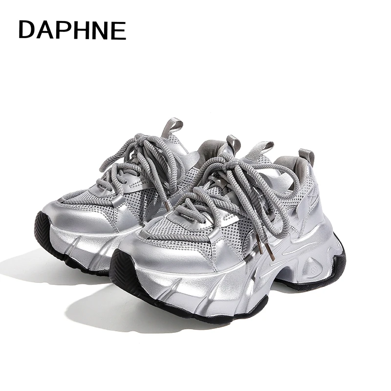 Daphne/达芙妮2025年夏上新潮流时尚厚底增高运动ins老爹鞋女