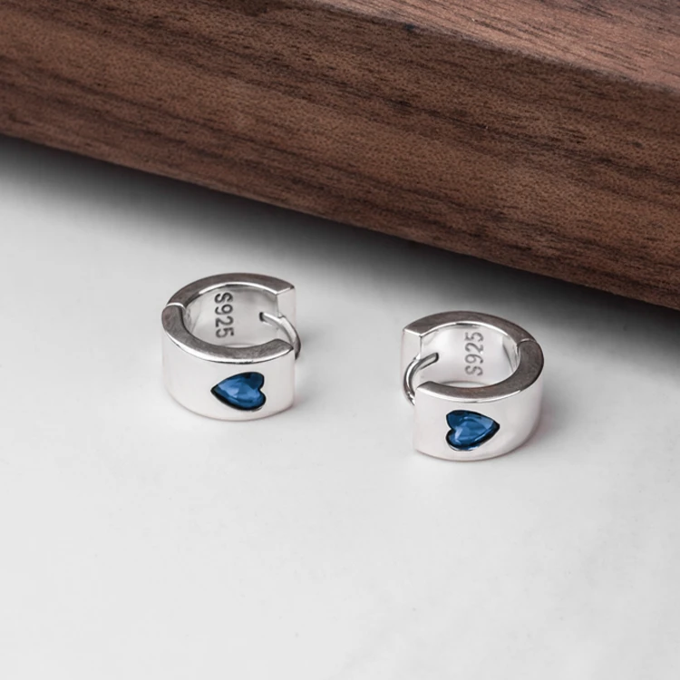 925银合成锆石耳饰 超精致爱心爆棚新中式耳扣ins小众设计耳环