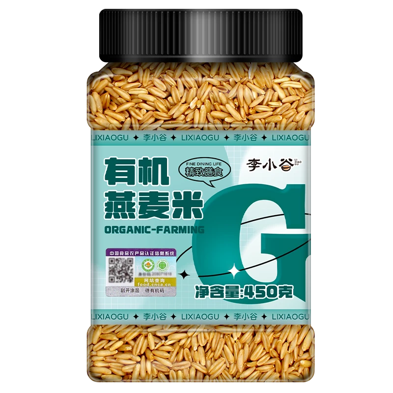 李小谷有机燕麦米450g东北五谷杂粮米粗粮粥大米伴侣燕麦米