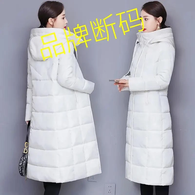 雅鹿反季棉袄女2023新款羽绒羽绒女中长款加厚羽绒服女过膝长款冬