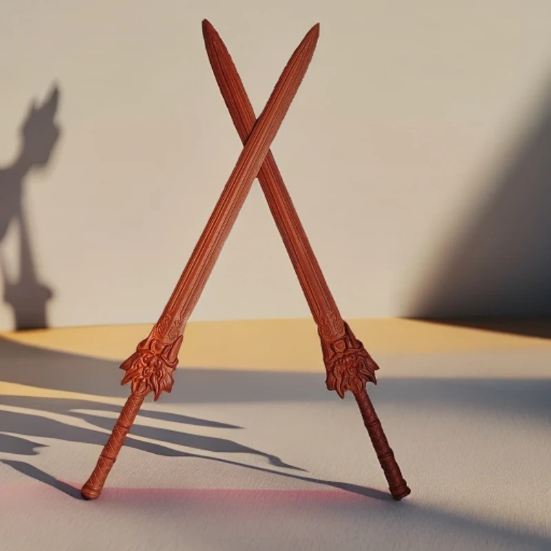 兽头宝剑 邵氏紫檀