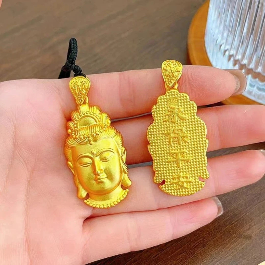 合金吊坠 【高端定制】新款观音头吊坠项链