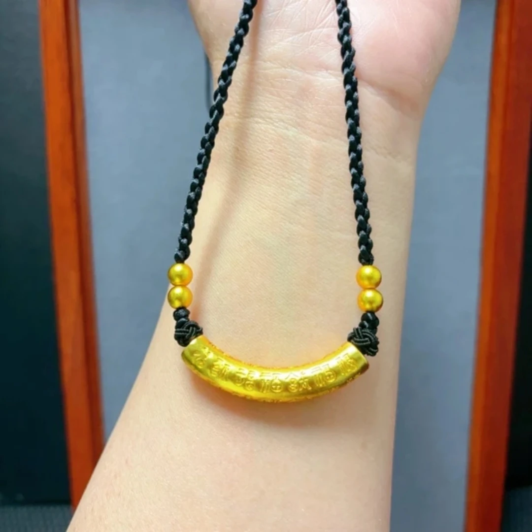 铜合金项链 新中式国风|百福弯管项链毛衣链