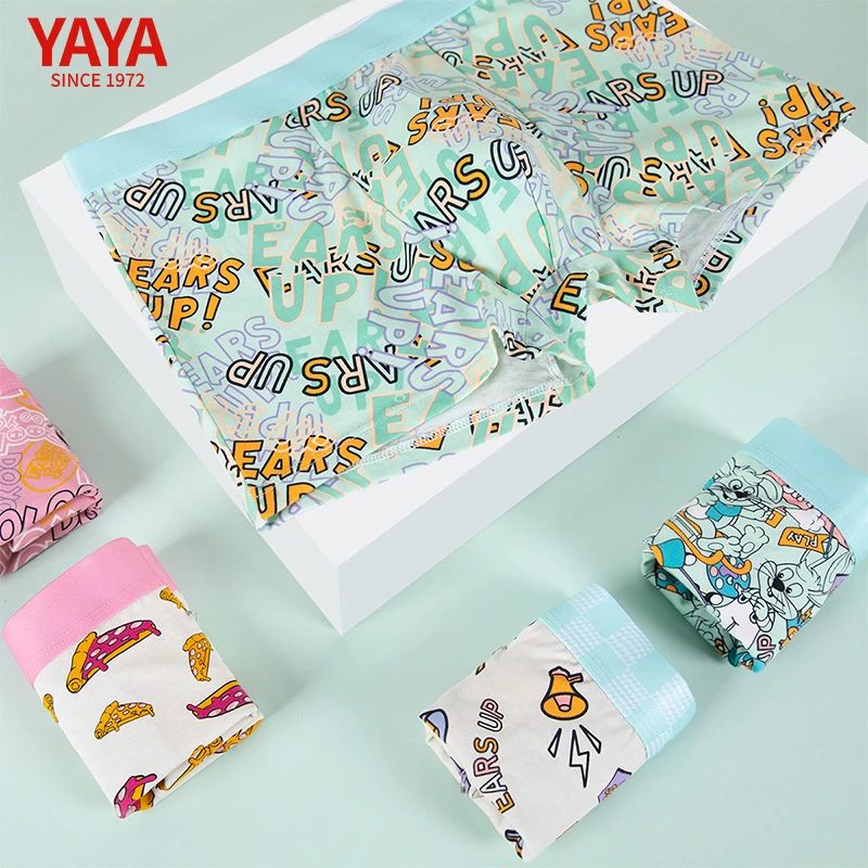 YAYA/鸭鸭男士内裤纯棉款式抗菌平角裤宽松运动四角夏季舒适透气
