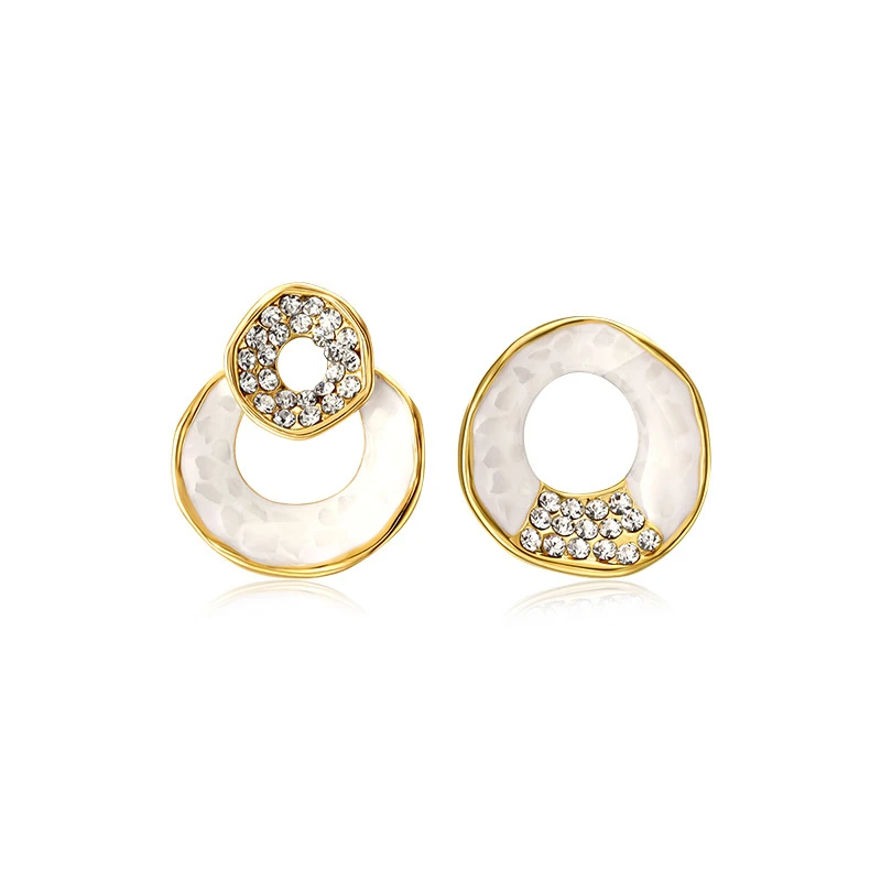 LADY GO 合金仿水晶耳饰 QC时尚简约耳钉