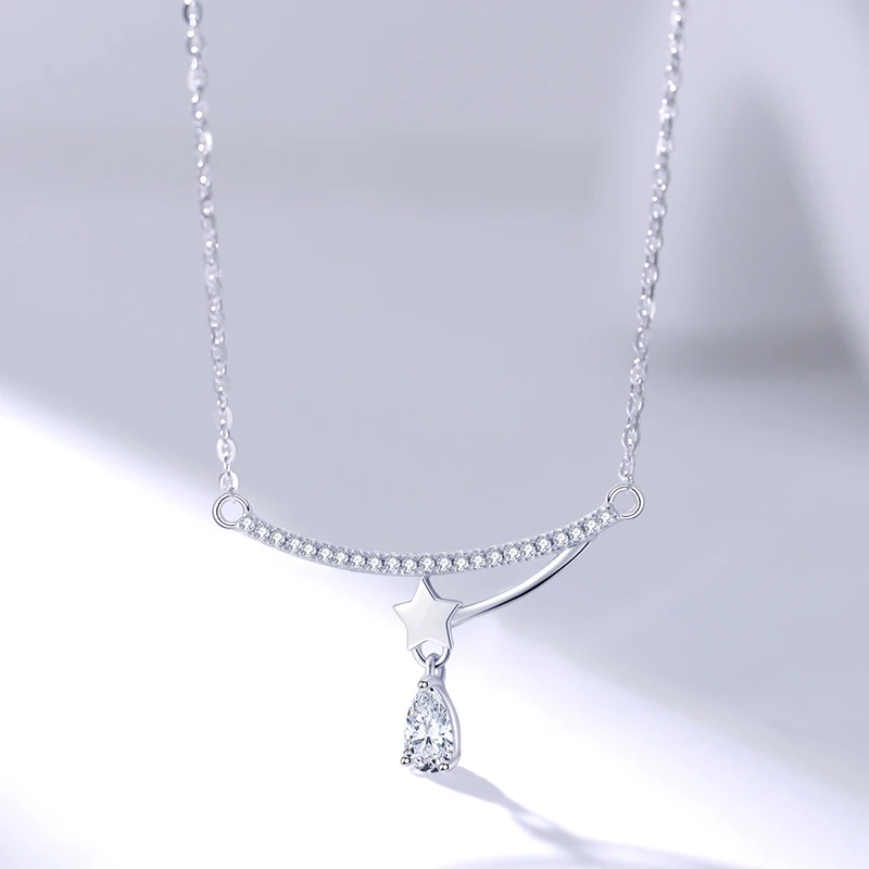 坠链均925银合成锆石 qc 项链 YSA11011-020200