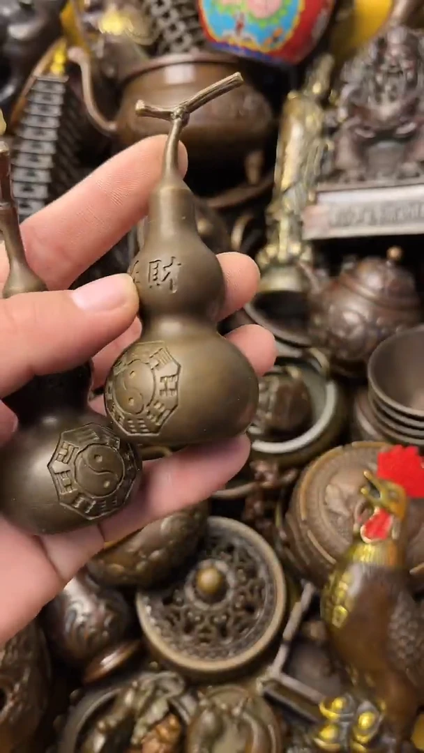 【闪购商品】青铜中号葫芦一对10cm