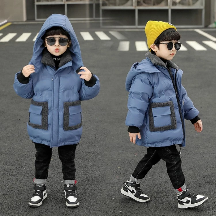 童装男童棉服冬装加绒加厚2023新款儿童保暖棉衣洋气冬天棉袄子潮