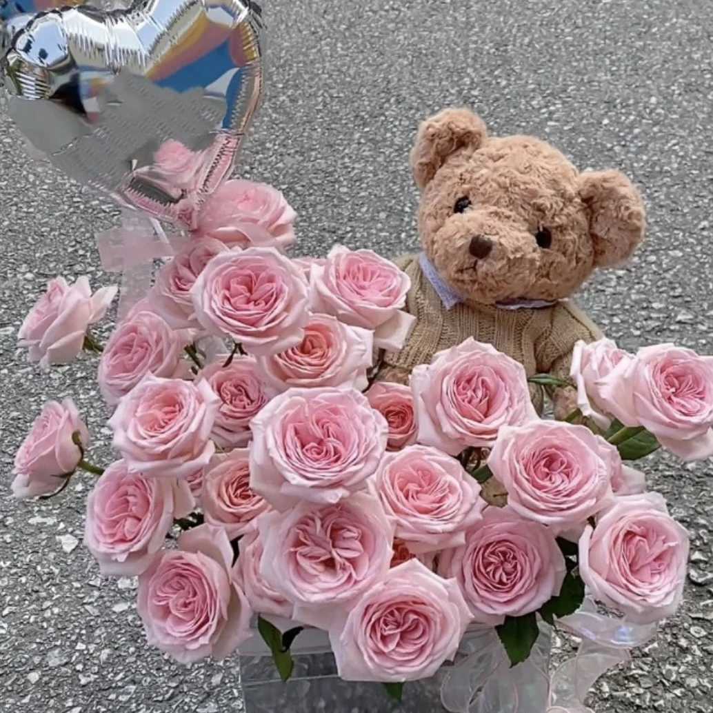 【全国同城配送 可预定】粉荔枝玫瑰花束 鲜花配送花店团购小时达