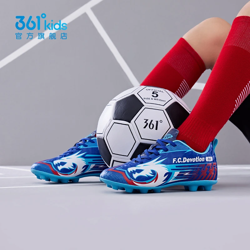 361°儿童童鞋2025新款男童运动鞋低帮碎钉防滑足球鞋N72411201
