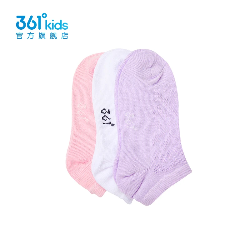 【商场同款】361°儿童男女舒适运动袜时尚休闲夏季运动透气短袜