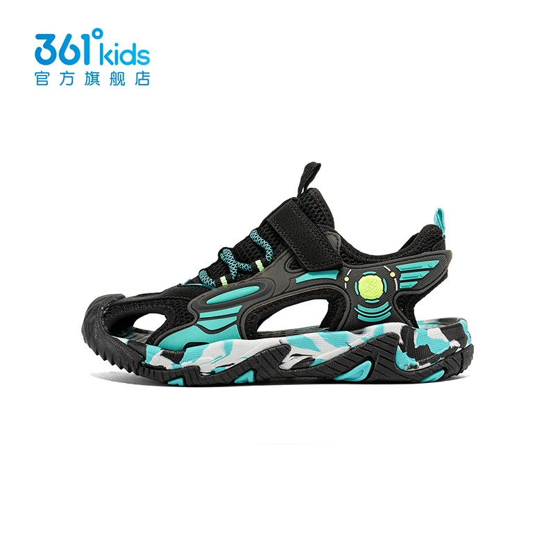 361°kids儿童童鞋男童沙滩凉鞋2025年夏季中大童魔术贴包头凉鞋