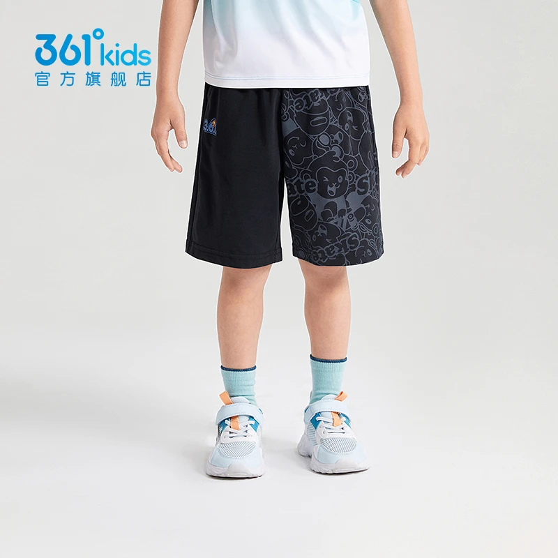 高能感361°儿童童装男童针织五分裤2025夏小童透气运动裤休闲裤子