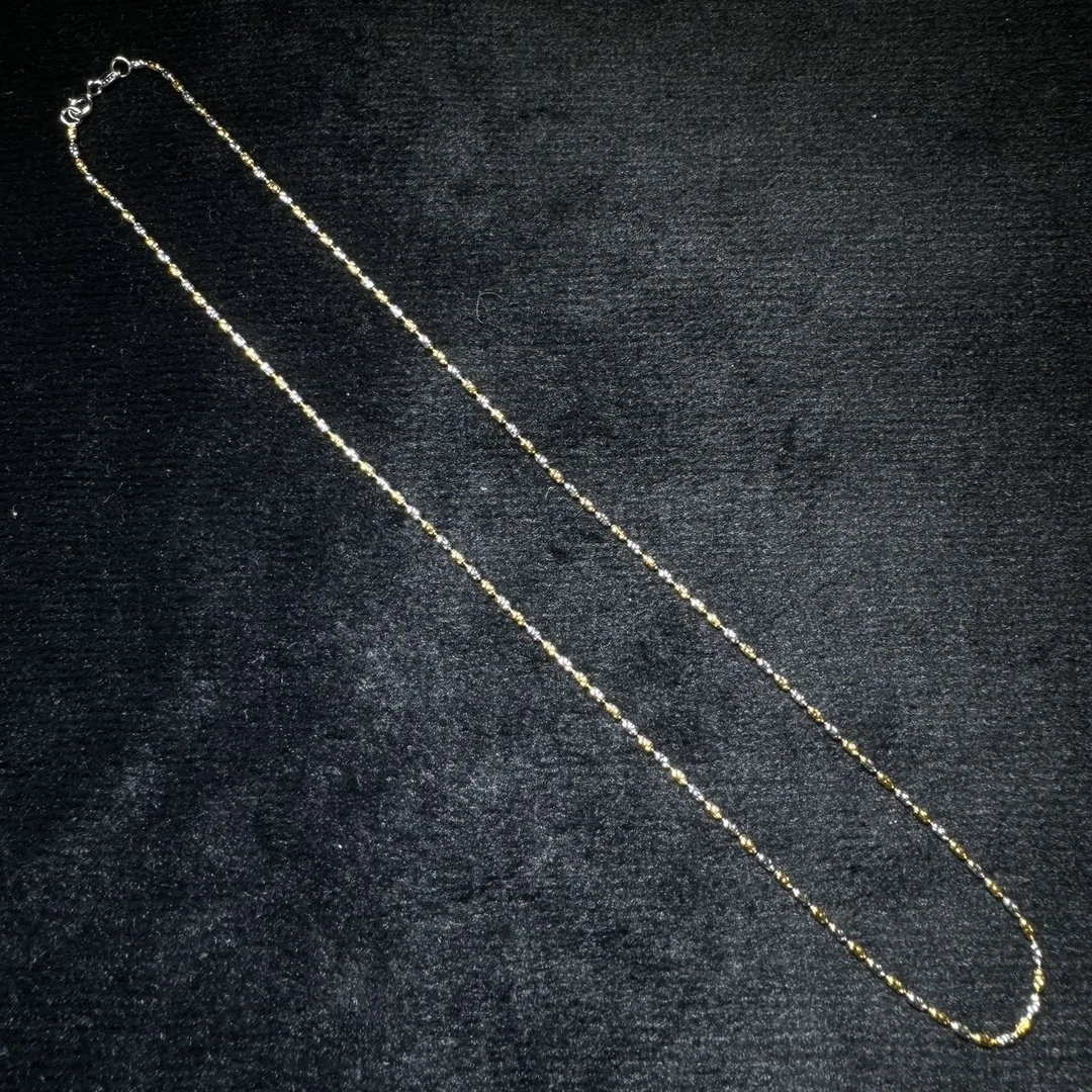 925银银制品 【羊圈珠宝】s925银双色百搭钻式链