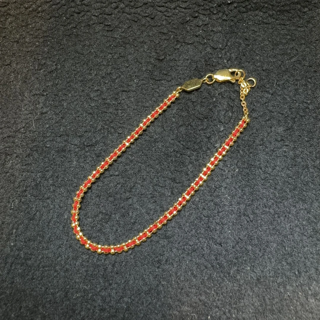 925银布艺银制品 【羊圈珠宝】s925银简约百搭红手绳