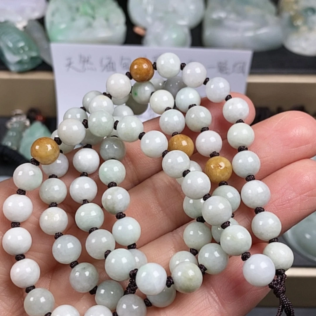 【闪购商品】翡翠珠链未镶嵌白**码