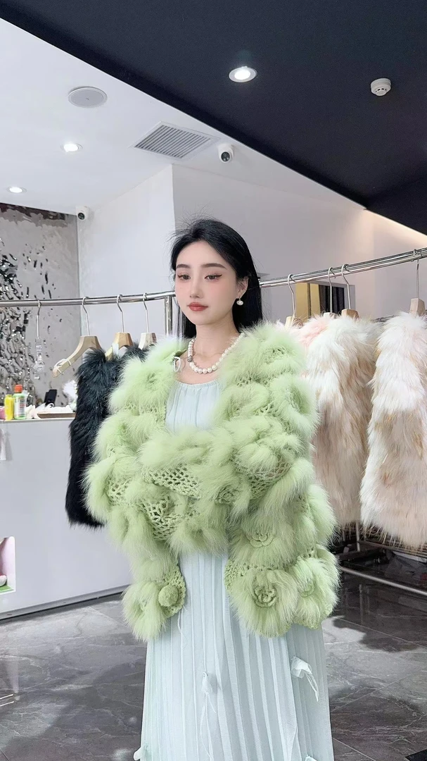 Gxy小妖精2024（毛毛衫）莫奈花园秋冬气质长袖外套洋气百搭