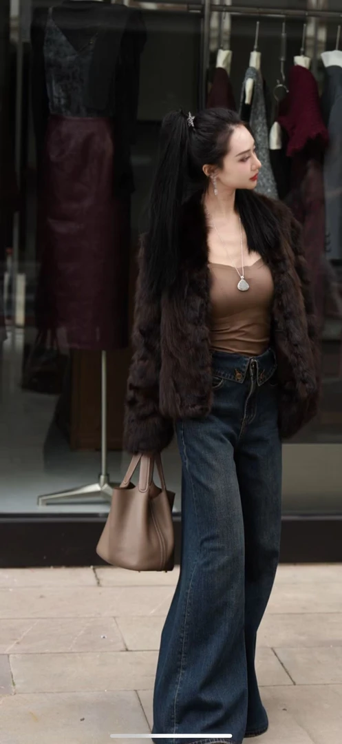 Gxy小妖精2024貂貂皮衣外套气质显瘦百搭休闲